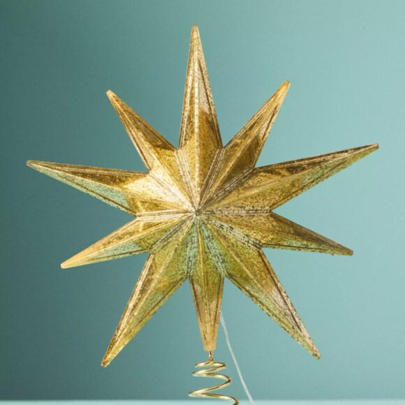 Bright Star Light-Up Tree Topper - Gold - Picture 2 of 4
